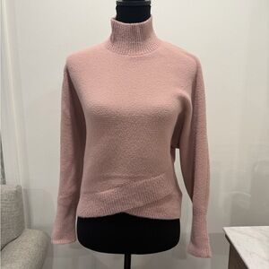 Express Super Soft Pink Cowl Neck Sweater